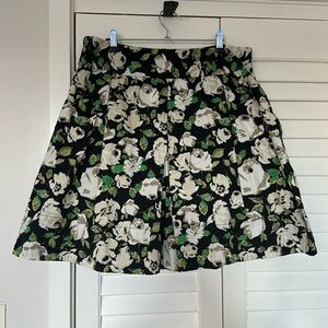 Print skirt with pockets